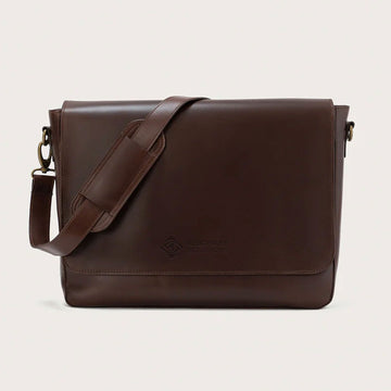 Custom Visionary Solutions Carismatico Vintage Brown Leather Messenger Bag X 13