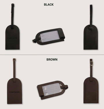 Personalized Leather Luggage Tag With Name/Initials Engraving - Add On