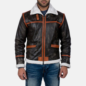 [FS] Alpine Brown Fur Leather Jacket
