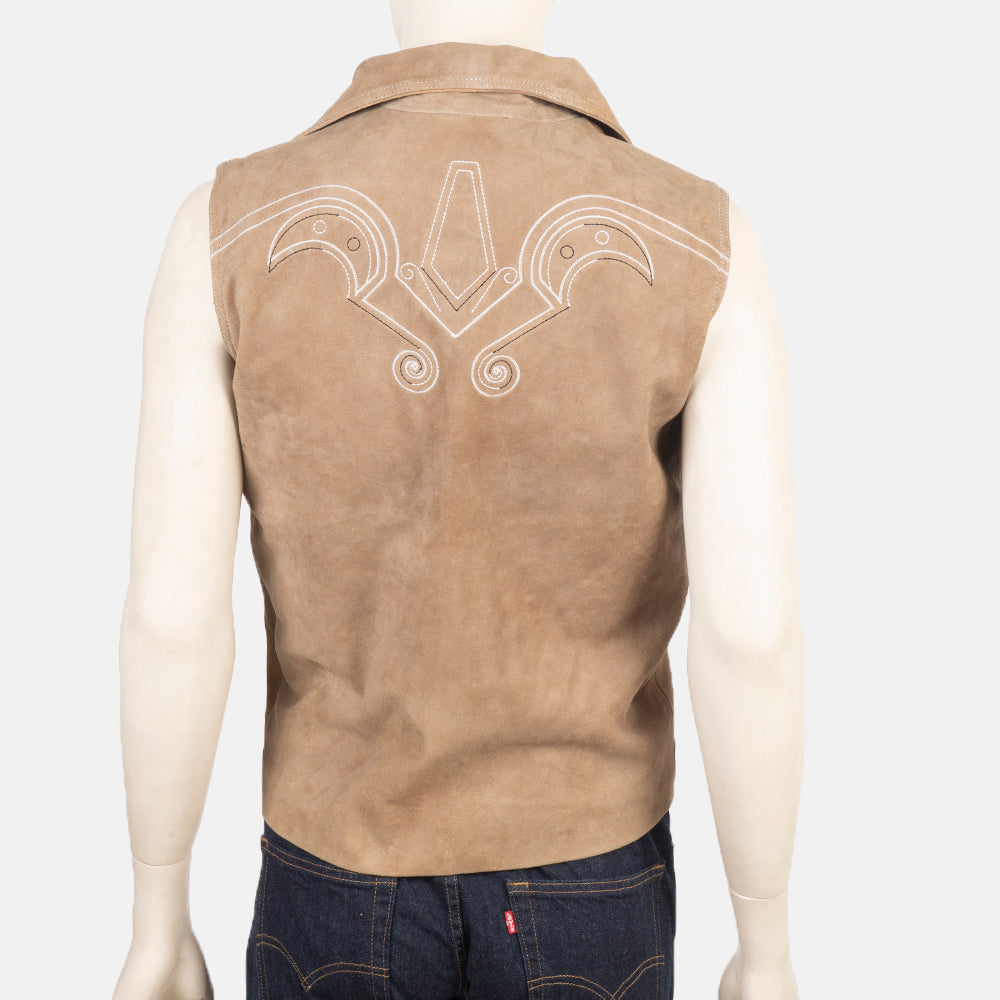 Custom Justin Emershaw Brown Suede Vest
